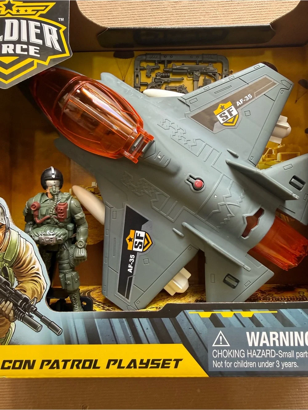 Soldier Force Air Falcon Patrol Playset - Gray and Orange
